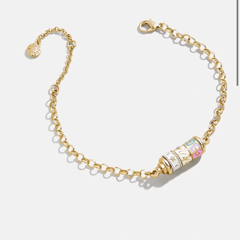 BaubleBar initial spinner charm NWT